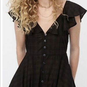 NWOT  Button-up dress in jacquard gingham